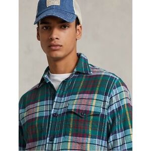Classic Fit Plaid Brushed Flannel Shirt Polo Ralph Lauren NWOT SZ XXL Mens Multi